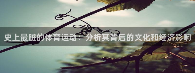 米兰体育官网下载招商电话地址：史上最脏的体育运动：分
